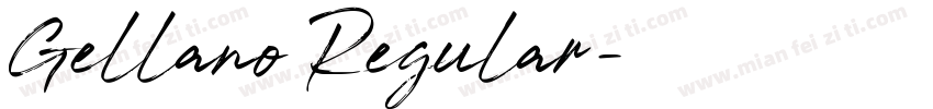 Gellano Regular字体转换